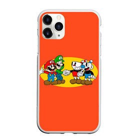 Чехол для iPhone 11 Pro матовый с принтом CupHead x Mario , Силикон |  | Тематика изображения на принте: arkade | cup head | cuphead | game | games | mario | аркада | игра | игры | кап хэд | капхед | купа хэд | марио | сгз руфв | сгзруфв | чашкоголовый