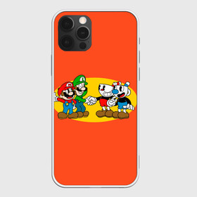 Чехол для iPhone 12 Pro с принтом CupHead x Mario , силикон | область печати: задняя сторона чехла, без боковых панелей | arkade | cup head | cuphead | game | games | mario | аркада | игра | игры | кап хэд | капхед | купа хэд | марио | сгз руфв | сгзруфв | чашкоголовый