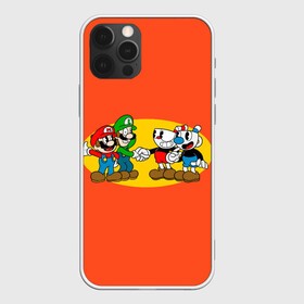 Чехол для iPhone 12 Pro Max с принтом CupHead x Mario , Силикон |  | arkade | cup head | cuphead | game | games | mario | аркада | игра | игры | кап хэд | капхед | купа хэд | марио | сгз руфв | сгзруфв | чашкоголовый