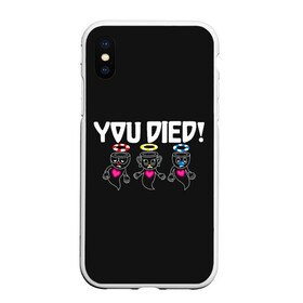 Чехол для iPhone XS Max матовый с принтом You Died , Силикон | Область печати: задняя сторона чехла, без боковых панелей | arkade | cup head | cuphead | game | games | аркада | игра | игры | кап хэд | капхед | купа хэд | сгз руфв | сгзруфв | чашкоголовый