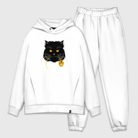 Мужской костюм хлопок OVERSIZE с принтом Кошка и мышка ,  |  | animal | cat | cute | kitty | meow | друг | животные | киска | китти | кот | котенок | котик | котэ | кошечка | кошка | милый | мур | мяу | питомец