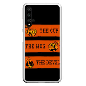 Чехол для Honor 20 с принтом CUP MUG DEVIL , Силикон | Область печати: задняя сторона чехла, без боковых панелей | arkade | cup head | cuphead | game | games | аркада | игра | игры | кап хэд | капхед | купа хэд | сгз руфв | сгзруфв | чашкоголовый