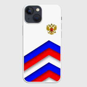 Чехол для iPhone 13 mini с принтом РОССИЯ | ФОРМА | АБСТРАКТНЫЙ ,  |  | abstraction | flag | geometry | paints | russia | stripes | texture | абстракция | брызги | геометрия | герб россии | краски | неон | неоновый | рашка | родина | россия | соты | текстура | триколор | флаг | флаг россии