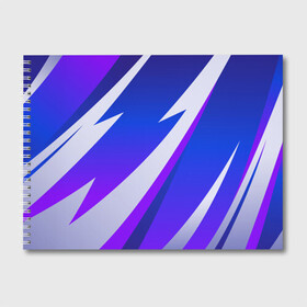Альбом для рисования с принтом SPORT STYLE BLUE , 100% бумага
 | матовая бумага, плотность 200 мг. | 3d | 3д | sport | абстракция | линии | паттерн | соты | спортивный стиль | текстуры