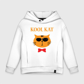 Детское худи Oversize хлопок с принтом Kool kat , френч-терри — 70% хлопок, 30% полиэстер. Мягкий теплый начес внутри —100% хлопок | боковые карманы, эластичные манжеты и нижняя кромка, капюшон на магнитной кнопке | Тематика изображения на принте: animal | cat | cute | kitty | meow | друг | животные | киска | китти | кот | котенок | котик | котэ | кошечка | кошка | милый | мур | мяу | питомец