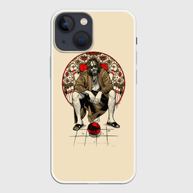 Чехол для iPhone 13 mini с принтом Dude, rug, bowling ,  |  | Тематика изображения на принте: big lebowski | donney | dude | lebowski | the big lebowski | the dude | walter | большой лебовски | лебовски | чувак