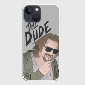 Чехол для iPhone 13 mini с принтом The Dude ,  |  | big lebowski | donney | dude | lebowski | the big lebowski | the dude | walter | большой лебовски | лебовски | чувак