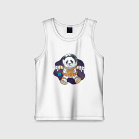 Детская майка хлопок с принтом Милая Космическая Панда ,  |  | animals | astronaut | cosmonaut | cute panda | earth | helmet | kawaii | panda | pet | pets | space | space panda | астронавт | в космосе | в шлеме | детский рисунок | животные | звёзды | земля | космонавт | космос | медведь | медвежонок