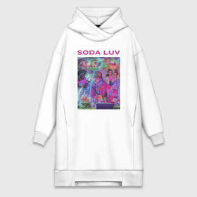 Платье-худи хлопок с принтом SODA LUV ,  |  | luv | melon | music | soda | sodaluv | бигасс | коми | лав | лого | лув | мелон | сода