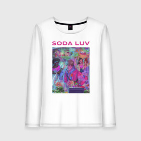 Женский лонгслив хлопок с принтом SODA LUV , 100% хлопок |  | luv | melon | music | soda | sodaluv | бигасс | коми | лав | лого | лув | мелон | сода