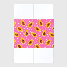 Магнитный плакат 2Х3 с принтом Папайя на розовом , Полимерный материал с магнитным слоем | 6 деталей размером 9*9 см | Тематика изображения на принте: papaya | морская | папайя | паттерн | с папаем | фрукт