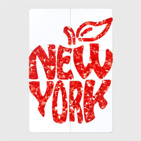 Магнитный плакат 2Х3 с принтом NEW YORK , Полимерный материал с магнитным слоем | 6 деталей размером 9*9 см | big apple | city | new york | red | tourist | usa | большое яблоко | город | надпись | нью йорк | сша | текст | туризм