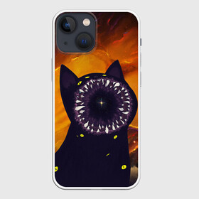 Чехол для iPhone 13 mini с принтом Космический кот | Space Cat ,  |  | cat | cats | colors | galaxy | meow | paints | space | star
nebula | абстракция | вселенная | галактика | звезда | звезды | космический | кот | котик | котики | коты | кошка | кошки | красивая кошка | краски | мяу | планеты