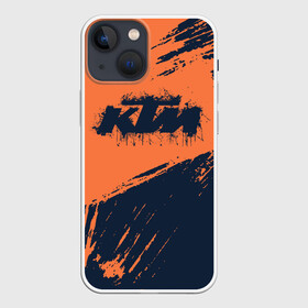 Чехол для iPhone 13 mini с принтом KTM | ГРАНЖ (Z) ,  |  | enduro | ktm | moto | moto sport | motocycle | sportmotorcycle | гранж | ктм | мото | мото спорт | мотоспорт | спорт мото
