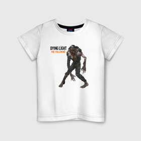 Детская футболка хлопок с принтом Dying light Зомби , 100% хлопок | круглый вырез горловины, полуприлегающий силуэт, длина до линии бедер | dying light | аномалия | зараженный | монстр | мутант | ужасы | урод | хоррор