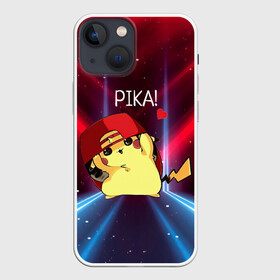 Чехол для iPhone 13 mini с принтом Пикачу в бейсболке ,  |  | anime | picachu | pikachu | аниме | милый | пика | пикачу | покебол | покемон