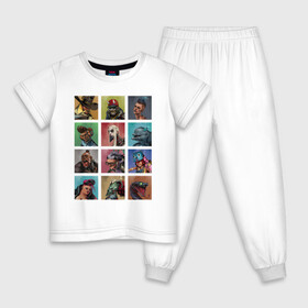 Детская пижама хлопок с принтом Вся команда , 100% хлопок |  брюки и футболка прямого кроя, без карманов, на брюках мягкая резинка на поясе и по низу штанин
 | games | microsoft | ninja theory | xbox