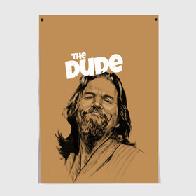 Постер с принтом The Big Lebowski (Dude) , 100% бумага
 | бумага, плотность 150 мг. Матовая, но за счет высокого коэффициента гладкости имеет небольшой блеск и дает на свету блики, но в отличии от глянцевой бумаги не покрыта лаком | big lebowski | donney | dude | lebowski | the big lebowski | the dude | walter | большой лебовски | лебовски | чувак