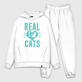 Мужской костюм хлопок OVERSIZE с принтом Real Cats ,  |  | animal | cat | cute | kitty | meow | друг | животные | киска | китти | кот | котенок | котик | котэ | кошечка | кошка | милый | мур | мяу | питомец