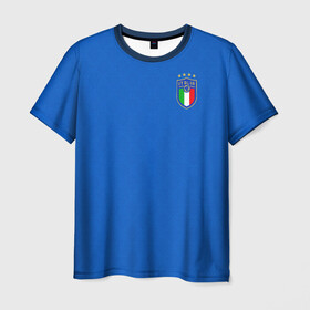 Мужская футболка 3D+ с принтом форма сборной Италии домашняя , 100% микрофибра | круглый вырез горловины, длина до линии бедер | 2021 | championship | cup | dzyuba | russia | world | европы | италия | мира | мундиаль | форма | футбол | чемпионат
