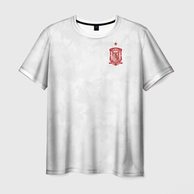 Мужская футболка 3D+ с принтом форма сборной Испании гостевая , 100% микрофибра | круглый вырез горловины, длина до линии бедер | 2021 | championship | cup | dzyuba | russia | world | европы | испания | мира | мундиаль | форма | футбол | чемпионат