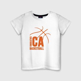 Детская футболка хлопок с принтом California Basket , 100% хлопок | круглый вырез горловины, полуприлегающий силуэт, длина до линии бедер | Тематика изображения на принте: basketball | game | lakers | nba | sport | streetball | баскетбол | баскетболист | игра | игрок | калифорния | мяч | нба | спорт | стритбол | тренер