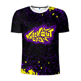 Мужская футболка 3D спортивная с принтом Knockout City, logo , 100% полиэстер с улучшенными характеристиками | приталенный силуэт, круглая горловина, широкие плечи, сужается к линии бедра | knockout city | вышибала | игра | логотипы игр | нокаут | нокаут сити | экшн