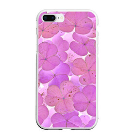 Чехол для iPhone 7Plus/8 Plus матовый с принтом Ковер из КлеВера , Силикон | Область печати: задняя сторона чехла, без боковых панелей | зелень | клевер | ковер | природа | растение | розовый | цветок | цветы