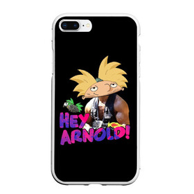 Чехол для iPhone 7Plus/8 Plus матовый с принтом Hey Arnold (Predator) , Силикон | Область печати: задняя сторона чехла, без боковых панелей | arnie | arnold | burt | gerald | hey | johanssen | martin | nickelodeon | predator | арни | арнольд | берт | джеральд | джохансен | мартин | мульт | мультфильм | никелодеон | хищник | шварценеггер | эй