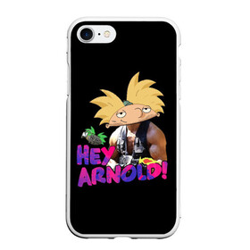 Чехол для iPhone 7/8 матовый с принтом Hey Arnold (Predator) , Силикон | Область печати: задняя сторона чехла, без боковых панелей | arnie | arnold | burt | gerald | hey | johanssen | martin | nickelodeon | predator | арни | арнольд | берт | джеральд | джохансен | мартин | мульт | мультфильм | никелодеон | хищник | шварценеггер | эй