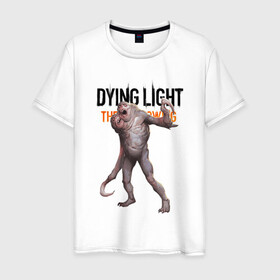 Мужская футболка хлопок с принтом Dying light Зараженный , 100% хлопок | прямой крой, круглый вырез горловины, длина до линии бедер, слегка спущенное плечо. | dying light | аномалия | зараженный | монстр | мутант | ужасы | урод | хоррор