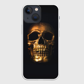 Чехол для iPhone 13 mini с принтом Golden Skull ,  |  | golden | midas | skull | иллюстрация | черепа