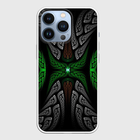 Чехол для iPhone 13 Pro с принтом Серо Зеленые Узоры ,  |  | зеленый | крутой рисунок | серый | узор