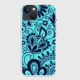 Чехол для iPhone 13 с принтом КрасиВая ХохЛома ,  |  | красивая | кружево | рисунок | узоры | хохлома | цветы