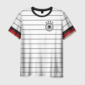 Мужская футболка 3D+ с принтом Форма Сборной Германии (дом) , 100% микрофибра | круглый вырез горловины, длина до линии бедер | германия | сборная германии | сборная германии по футболу | форма | футбол | футболисты | футбольная сборная | футбольная форма