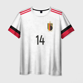 Мужская футболка 3D+ с принтом Бельгия выездная форма Мертенс , 100% микрофибра | круглый вырез горловины, длина до линии бедер | belgium | champion | championship | euro | uefa | атрибутика | выездная | гостевая | евро | мертенс | уефа | фанатская | форма | футбол | чемпион европы