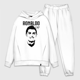 Мужской костюм хлопок OVERSIZE с принтом Cristiano Ronaldo cr7 профиль ,  |  | 7 | champion | cr7 | cristiano ronaldo | fifa | football | football club | juventus | soccer | uefa | игра | криштиану роналду | лига чемпионов | реал мадрид | сборная португалии | спорт | уефа | фифа | фк | футбол | футболь