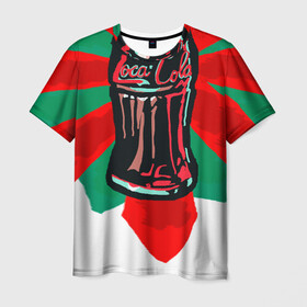 Мужская футболка 3D с принтом Loca-Cola , 100% полиэфир | прямой крой, круглый вырез горловины, длина до линии бедер | Тематика изображения на принте: coca cola | cocacola | pepsi | пепси
