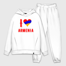 Мужской костюм хлопок OVERSIZE с принтом I Love Armenia ,  |  | armenia | armenya | love | арарат | армения | армяне | армянин | арцах | горы | ереван | кавказ | любовь | народ | саркисян | сердце | ссср | страна | флаг