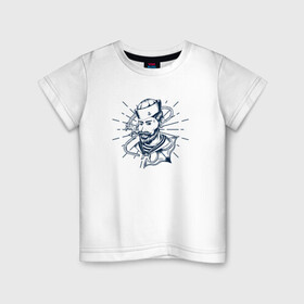 Детская футболка хлопок с принтом Моряк , 100% хлопок | круглый вырез горловины, полуприлегающий силуэт, длина до линии бедер | born to dive | вмф | военно морской флот | капитан | море | морские | моряк | россии | флот | якрорь