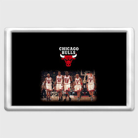 Магнит 45*70 с принтом CHICAGO BULLS [3] , Пластик | Размер: 78*52 мм; Размер печати: 70*45 | basketball | bulls | chicago | chicago bulls | jordan | nba | баскетбол | джордан | нба | чикаго буллз