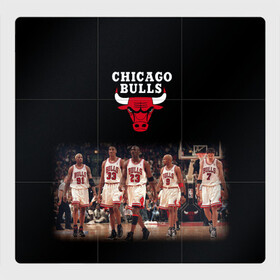 Магнитный плакат 3Х3 с принтом CHICAGO BULLS [3] , Полимерный материал с магнитным слоем | 9 деталей размером 9*9 см | Тематика изображения на принте: basketball | bulls | chicago | chicago bulls | jordan | nba | баскетбол | джордан | нба | чикаго буллз