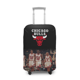 Чехол для чемодана 3D с принтом CHICAGO BULLS [3] , 86% полиэфир, 14% спандекс | двустороннее нанесение принта, прорези для ручек и колес | basketball | bulls | chicago | chicago bulls | jordan | nba | баскетбол | джордан | нба | чикаго буллз