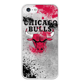 Чехол для iPhone 5/5S матовый с принтом CHICAGO BULLS [8] , Силикон | Область печати: задняя сторона чехла, без боковых панелей | basketball | bulls | chicago | chicago bulls | jordan | nba | баскетбол | джордан | нба | чикаго буллз