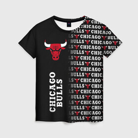 Женская футболка 3D с принтом CHICAGO BULLS [7] , 100% полиэфир ( синтетическое хлопкоподобное полотно) | прямой крой, круглый вырез горловины, длина до линии бедер | basketball | bulls | chicago | chicago bulls | jordan | nba | баскетбол | джордан | нба | чикаго буллз