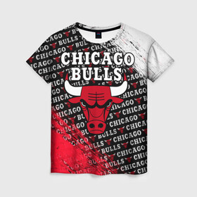 Женская футболка 3D с принтом CHICAGO BULLS [6] , 100% полиэфир ( синтетическое хлопкоподобное полотно) | прямой крой, круглый вырез горловины, длина до линии бедер | basketball | bulls | chicago | chicago bulls | jordan | nba | баскетбол | джордан | нба | чикаго буллз