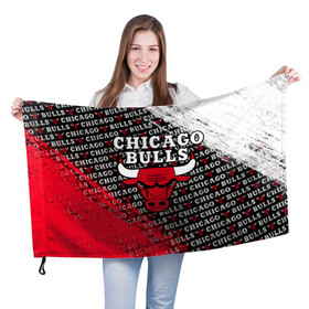 Флаг 3D с принтом CHICAGO BULLS [6] , 100% полиэстер | плотность ткани — 95 г/м2, размер — 67 х 109 см. Принт наносится с одной стороны | basketball | bulls | chicago | chicago bulls | jordan | nba | баскетбол | джордан | нба | чикаго буллз