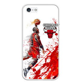 Чехол для iPhone 5/5S матовый с принтом CHICAGO BULLS [9] , Силикон | Область печати: задняя сторона чехла, без боковых панелей | basketball | bulls | chicago | chicago bulls | jordan | nba | баскетбол | джордан | нба | чикаго буллз