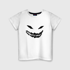 Детская футболка хлопок с принтом Ghost face , 100% хлопок | круглый вырез горловины, полуприлегающий силуэт, длина до линии бедер | Тематика изображения на принте: disturbed | drain | face | ghost | дрейн | монстр | призрак