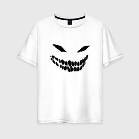 Женская футболка хлопок Oversize с принтом Ghost face , 100% хлопок | свободный крой, круглый ворот, спущенный рукав, длина до линии бедер
 | Тематика изображения на принте: disturbed | drain | face | ghost | дрейн | монстр | призрак